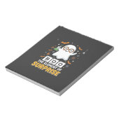 Halloween Boe Element van Verrassingsgeest Ontwerp Notitieblok (Linkerzijde)