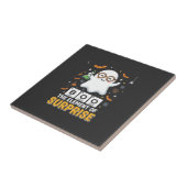 Halloween Boe Element van Verrassingsgeest Ontwerp Tegeltje (Zijkant)