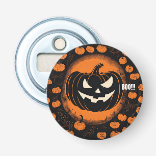 Halloween "Boe!" Flessenopener Button Flesopener