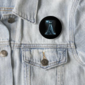 Halloween boe geest kat grappige meme akelige kat  ronde button 5,7 cm (In situ)