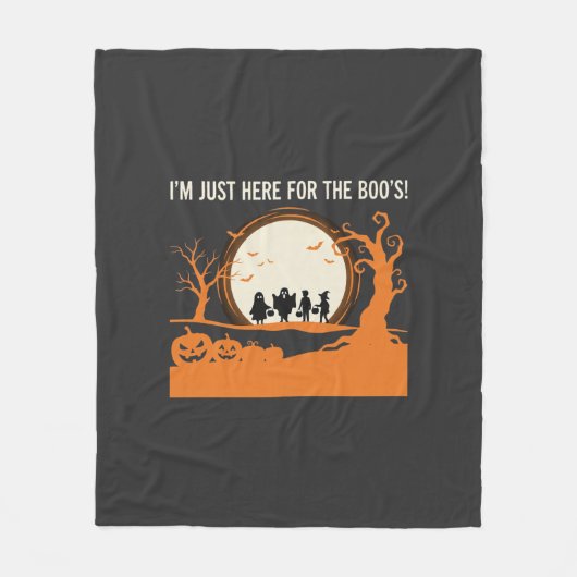 Halloween Boe Geest Silhouet Fleece Deken (Voorkant)