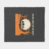 Halloween Boe Geest Silhouet Fleece Deken (Voorkant (Horizontaal))
