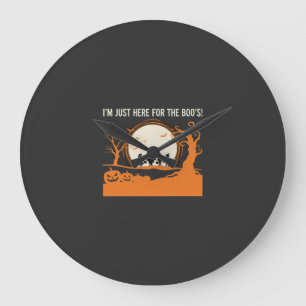 Halloween Boe Geest Silhouet Grote Klok
