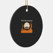 Halloween Boe Geest Silhouet Keramisch Ornament (Rechts)
