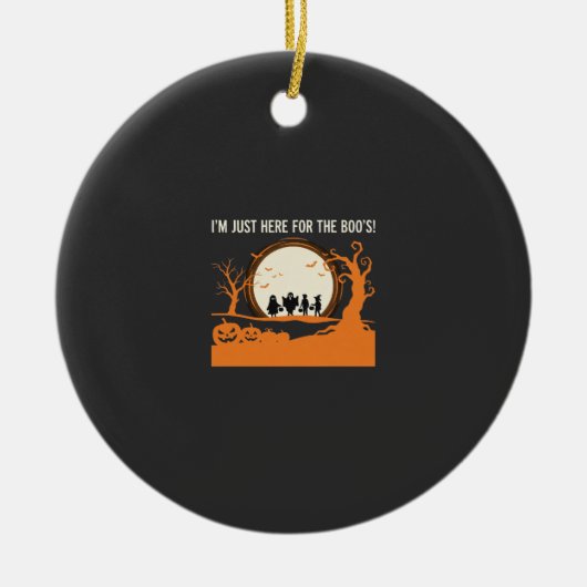Halloween Boe Geest Silhouet Keramisch Ornament (Voorkant)