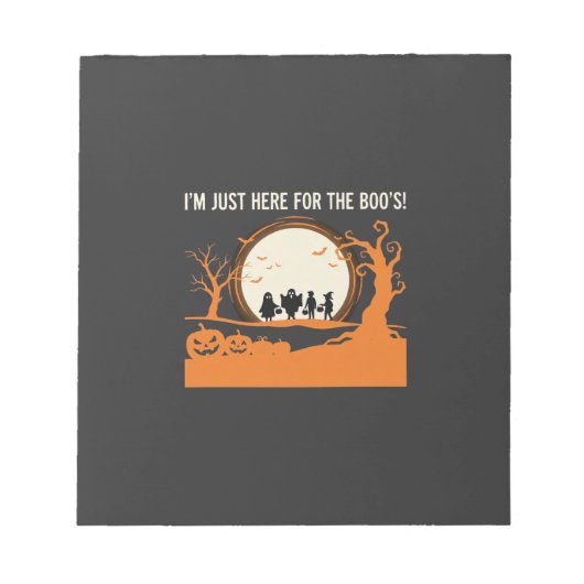 Halloween Boe Geest Silhouet Notitieblok (Voorkant)