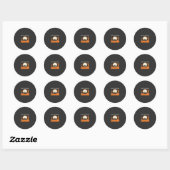 Halloween Boe Geest Silhouet Ronde Sticker (Vel)