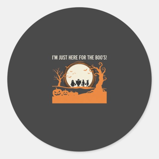 Halloween Boe Geest Silhouet Ronde Sticker (Voorkant)