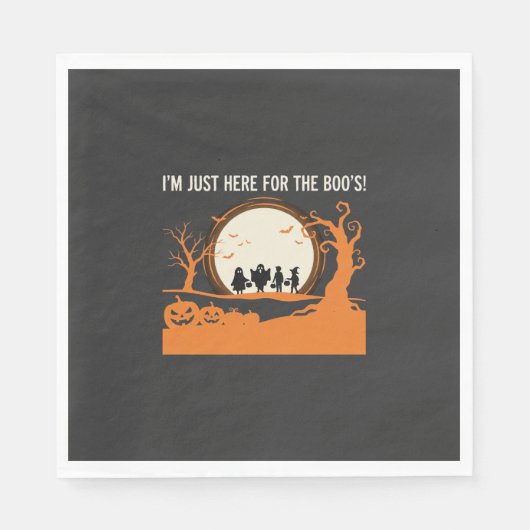 Halloween Boe Geest Silhouet Servet (Voorkant)