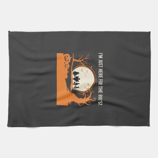 Halloween Boe Geest Silhouet Theedoek (Horizontaal)