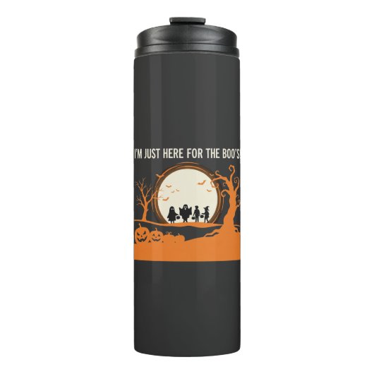 Halloween Boe Geest Silhouet Thermosbeker (Voorkant)
