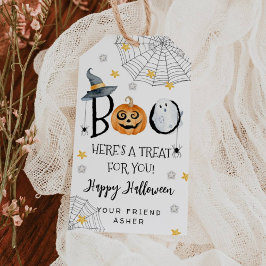 Halloween Boe Hier is een traktatie voor jou label Cadeaulabel