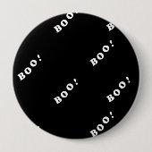 Halloween boe letters op zwart ronde button 4,0 cm (Voorkant)