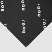 Halloween boe letters op zwart tissuepapier (Detail)