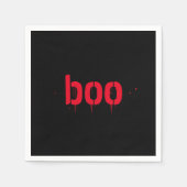 Halloween boe rode bloederige zwarte enge papier servet (Voorkant)