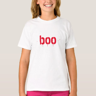 Halloween boe rode, griezelige kinderen t-shirt
