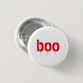 Halloween boe rode stiefpenknop ronde button 3,2 cm (Voorkant /achterkant)