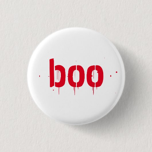 Halloween boe rode stiefpenknop ronde button 3,2 cm (Voorkant)