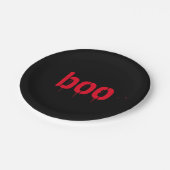 Halloween boe rode, zwarte engel papieren bordje (Gekanteld)