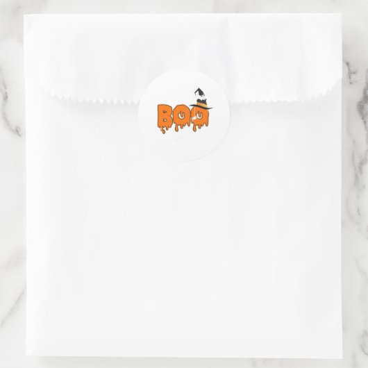 halloween boe ronde sticker (Tas)
