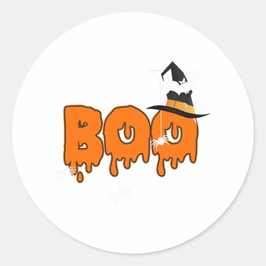 halloween boe ronde sticker (Voorkant)