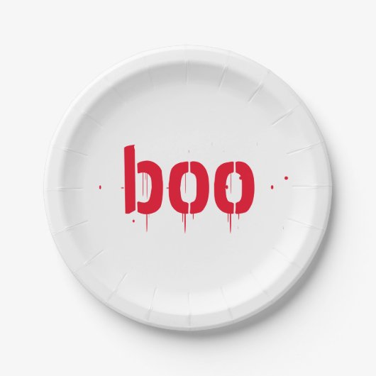 Halloween boe rood bloederig papier bord (Voorkant)