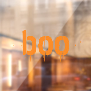 Halloween boe sinaasappel bloederig griezelig deco raamsticker