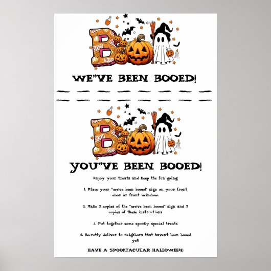 Halloween boe spelbord poster (Voorkant)
