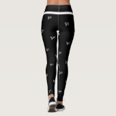 Halloween boe zwart en wit leggings (Achterkant)