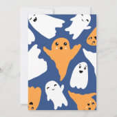 Halloween boegbeelden sinaasappel blauw baby showe kaart (Achterkant)