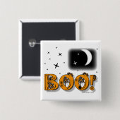 Halloween boek! Button/PIN Vierkante Button 5,1 Cm (Voorkant /achterkant)