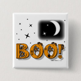Halloween boek! Button/PIN Vierkante Button 5,1 Cm
