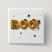 Halloween boek! Button/PIN Vierkante Button 5,1 Cm (Voorkant)