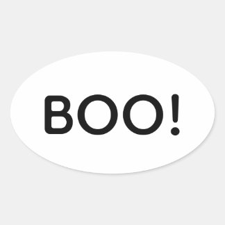 Halloween boek! Eenvoudige Typografie Gift Treat B Ovale Sticker