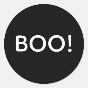 Halloween boek! Eenvoudige Typografie Gift Treat B Ronde Sticker