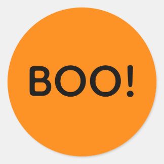 Halloween boek! Eenvoudige Typografie Gift Treat B Ronde Sticker