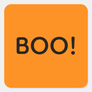 Halloween boek! Eenvoudige Typografie Gift Treat B Vierkante Sticker