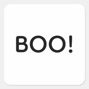 Halloween boek! Eenvoudige Typografie Gift Treat B Vierkante Sticker
