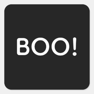 Halloween boek! Eenvoudige Typografie Gift Treat B Vierkante Sticker