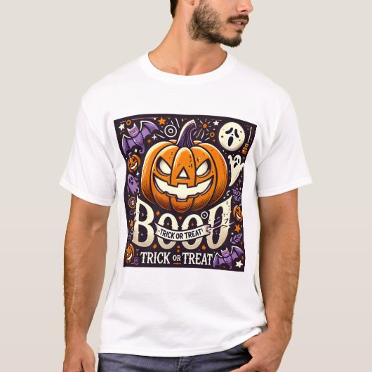 Halloween boek! Trick or treat T-shirt (Voorkant)