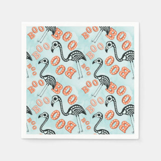Halloween boeken | flamingo-skelet servet