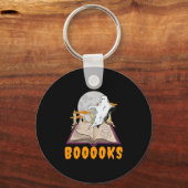 Halloween boeken. Spook lezen halloween Sleutelhanger (Voorkant)