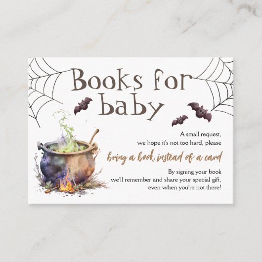 Halloween Boeken voor Baby Request Genderneutraal Informatiekaartje (Voorkant)