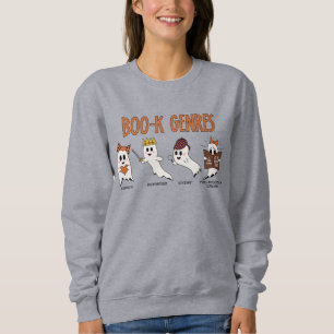 Halloween Boekenliefhebber Sweatshirt BOO-k Genr