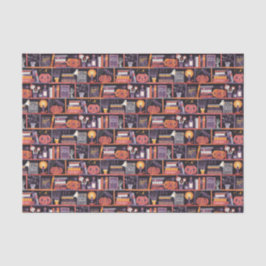 Halloween boekenplank tissuepapier