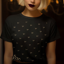 Halloween boekentypografie zwart goud t-shirt