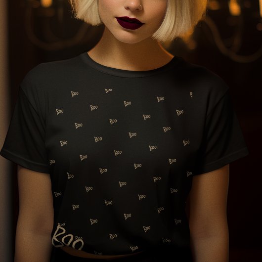 Halloween boekentypografie zwart goud t-shirt