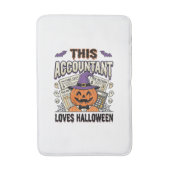 Halloween-boekhouder Funny Spooky Belastingseizoen Badmat (Voorkant Verticaal)