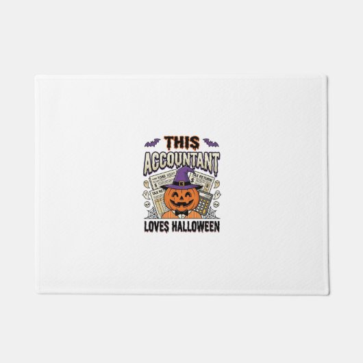 Halloween-boekhouder Funny Spooky Belastingseizoen Deurmat (Voorkant)