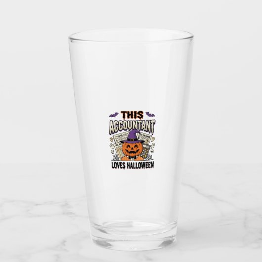 Halloween-boekhouder Funny Spooky Belastingseizoen Glas (Voorkant)